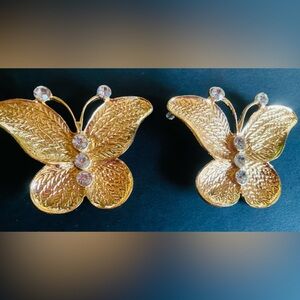 Elegant Gold Butterfly Earrings